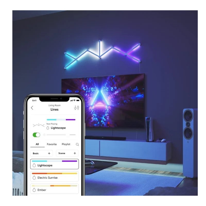 Nanoleaf Lines Starter Kit 15 Light Bars - White Nanoleaf Lines Starter Kit 15 Light Bars - White